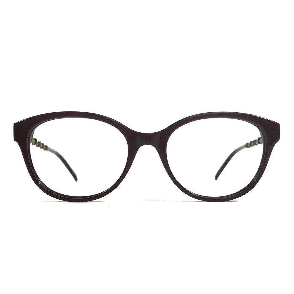 Gucci Eyeglasses Frames GG0656O 004 Shiny Burgundy Antique Gold Bamboo 53-19-140